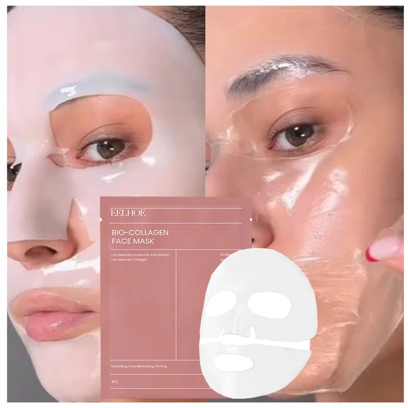 Masque Visage au Collagène Bio – Réduit les Pores, Hydrate en Profondeur, Soin de Nuit, Éclaircissant et Raffermissant