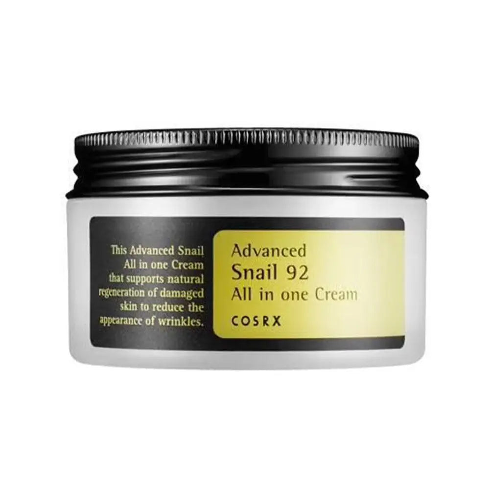 Crème tout-en-un Advanced Snail 92 et essence Snail 96 Mucin Power : un soin coréen intensément hydratant, lissant et nourrissant pour une peau radieuse et revitalisée."