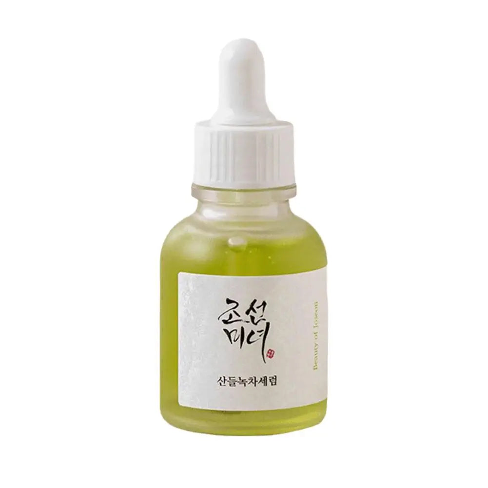 Huile Essentielle Apaisante au Ginseng, Propolis, Niacinamide, Thé Vert et Panthénol – Hydratation & Protection avec Écran Solaire au Riz Coréen et Sérum Probiotique